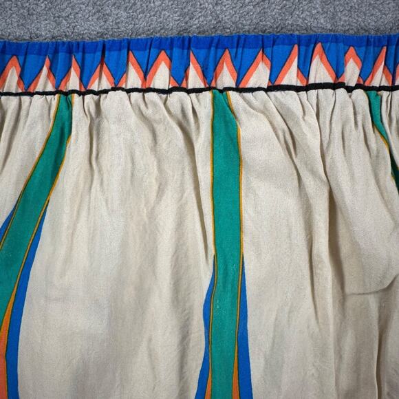 Flying Tomato Colorful Maxi Skirt Bohemian Women's Medium Elastic Waist Red Blue - Picture 5 of 8